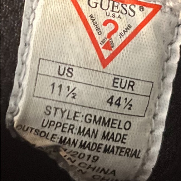 Guess Mens High Top Sneakers W/ Black Faux Leather!! - Picture 14 of 14